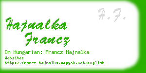 hajnalka francz business card